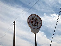USA - Galena KS - 4 Women on the Route Restored Gas Station Kanotex Sign (15 Apr 2009)